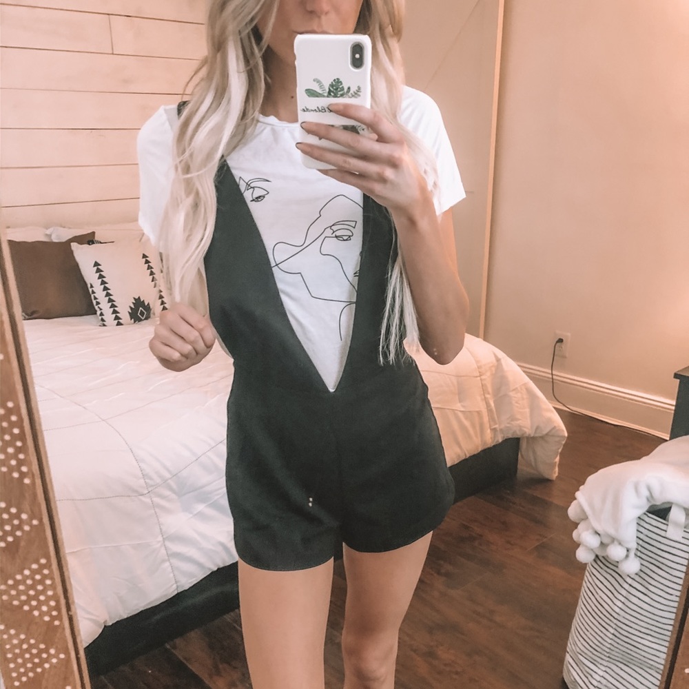 Worn Once! Divided Black overalls.